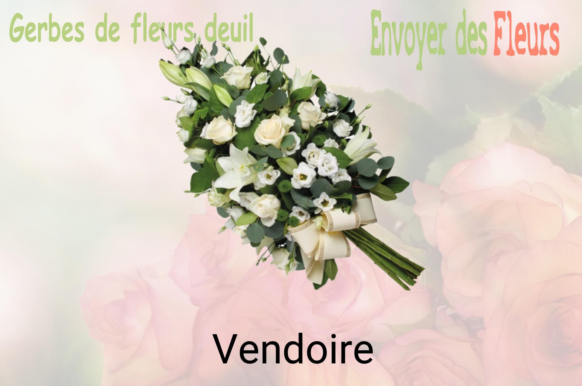 Gerbe de fleurs de deuil livrée à Vendoire
